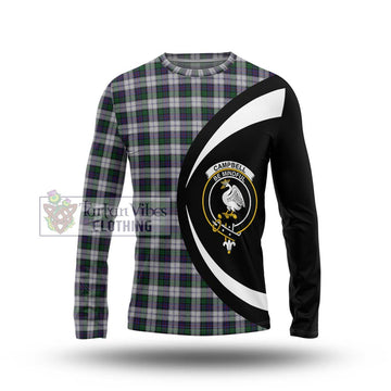 Campbell of Cawdor Dress Tartan Long Sleeve T-Shirt with Family Crest Circle Style