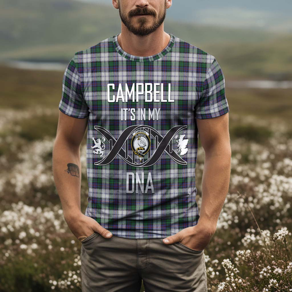 Campbell of Cawdor Dress Tartan T-Shirt with Family Crest DNA In Me Style Kid's Shirt - Tartan Vibes Clothing