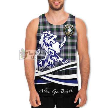 Campbell of Cawdor Dress Tartan Men's Tank Top with Alba Gu Brath Regal Lion Emblem