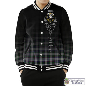 Campbell of Cawdor Dress Tartan Baseball Jacket Featuring Alba Gu Brath Family Crest Celtic Inspired