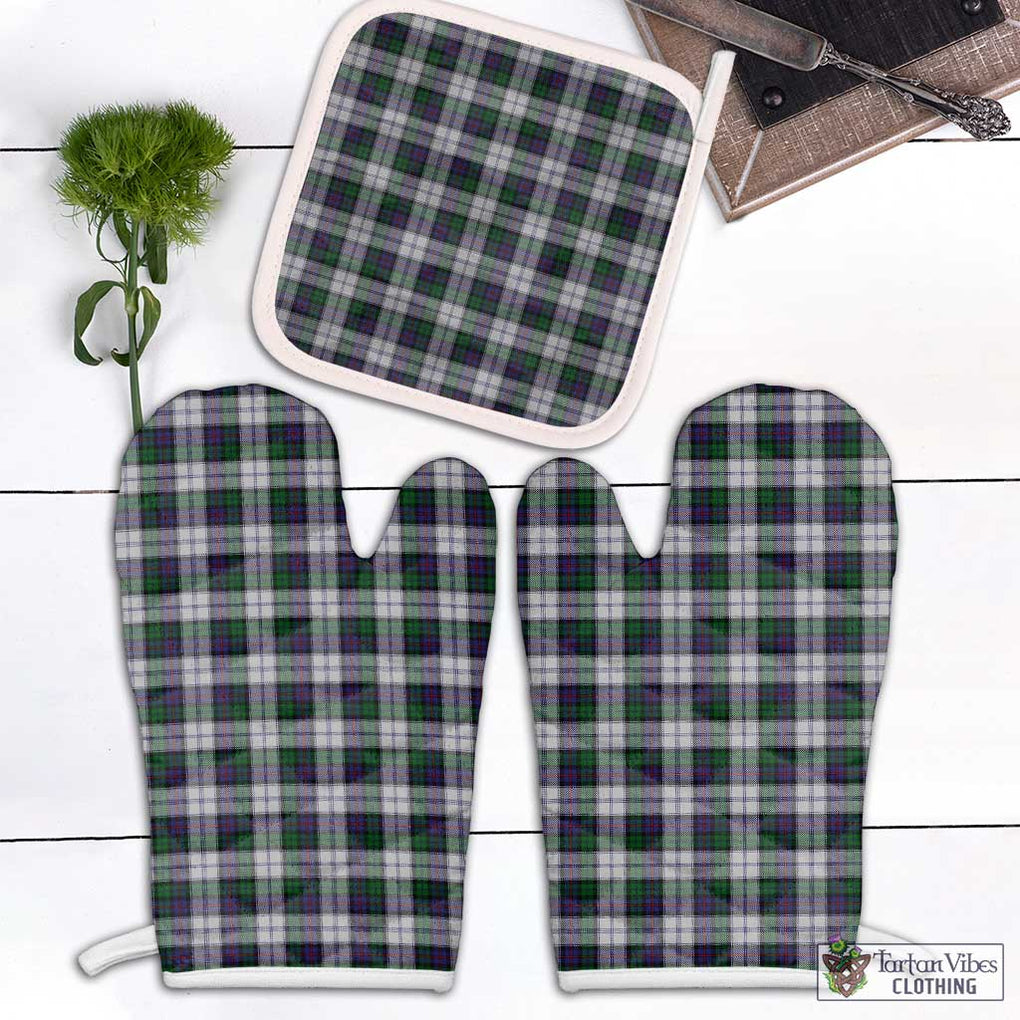 Campbell of Cawdor Dress Tartan Combo Oven Mitt & Pot-Holder Combo 1 Oven Mitt & 1 Pot-Holder White - Tartan Vibes Clothing