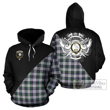 Campbell of Cawdor Dress Tartan Hoodie with Family Crest and Military Logo Style