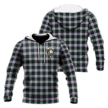 Campbell of Cawdor Dress Tartan Knitted Hoodie with Family Crest