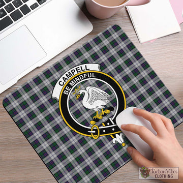 Campbell of Cawdor Dress Tartan Mouse Pad with Family Crest