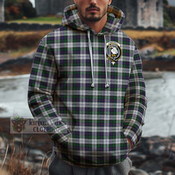 Campbell of Cawdor Dress Tartan Cotton Hoodie with Family Crest