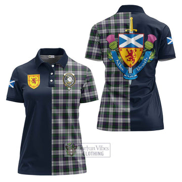 Campbell of Cawdor Dress Tartan Women's Polo Shirt Alba with Scottish Lion Royal Arm Half Style