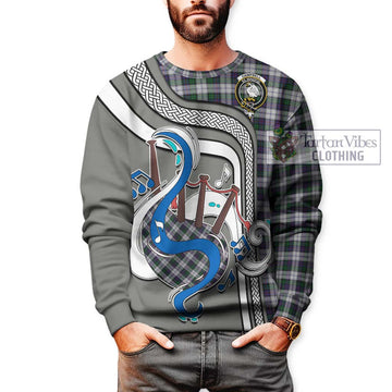 Campbell of Cawdor Dress Tartan Sweatshirt with Epic Bagpipe Style