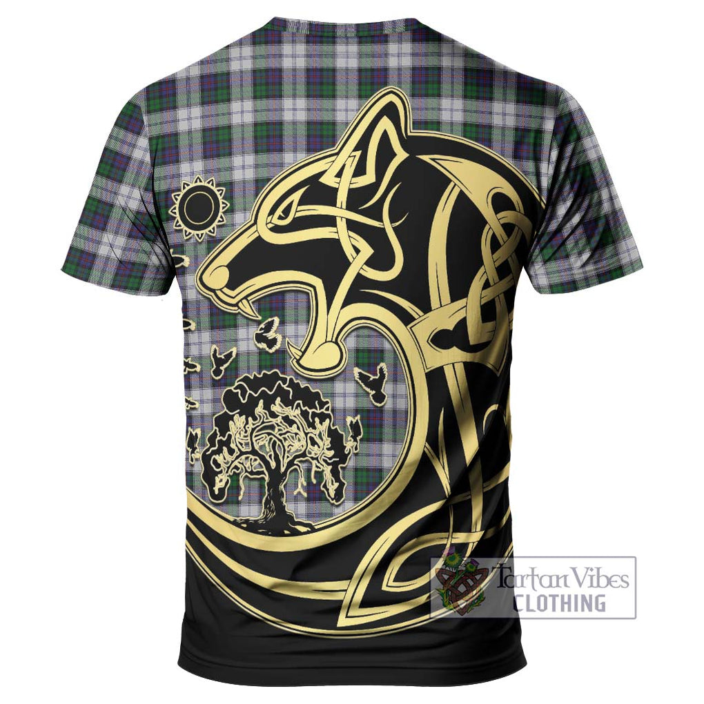 Campbell of Cawdor Dress Tartan T-Shirt with Family Crest Celtic Wolf Style - Tartan Vibes Clothing