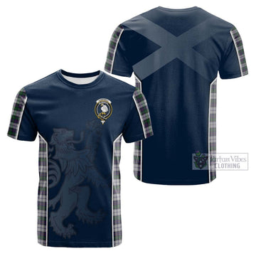 Campbell of Cawdor Dress Tartan Cotton T-shirt with Family Crest and Lion Rampant Vibes Sport Style