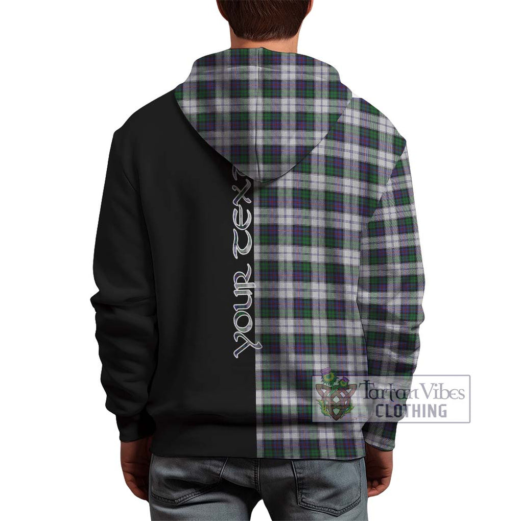 Campbell of Cawdor Dress Tartan Hoodie with Family Crest and Half Of Me Style - Tartanvibesclothing Shop