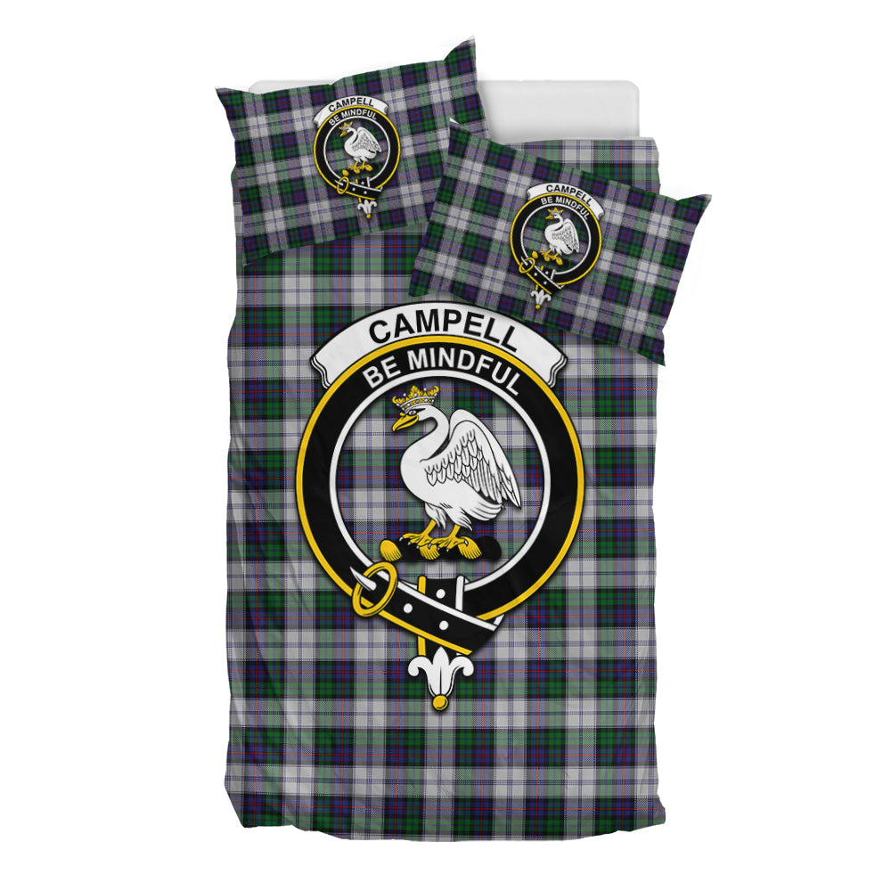 Campbell of Cawdor Dress Tartan Bedding Set with Family Crest - Tartan Vibes Clothing