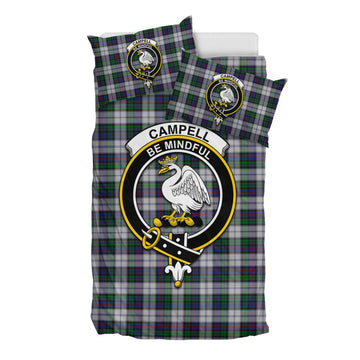 Campbell of Cawdor Dress Tartan Bedding Set with Family Crest