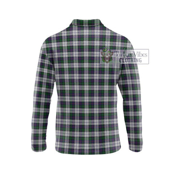 Campbell of Cawdor Dress Tartan Long Sleeve Polo Shirt with Family Crest DNA In Me Style