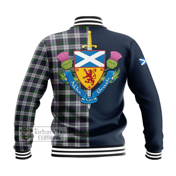 Campbell of Cawdor Dress Tartan Baseball Jacket Alba with Scottish Lion Royal Arm Half Style