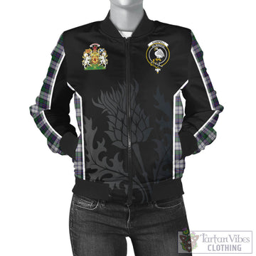 Campbell of Cawdor Dress Tartan Bomber Jacket with Family Crest and Scottish Thistle Vibes Sport Style