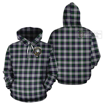 Campbell of Cawdor Dress Tartan Cotton Hoodie with Family Crest