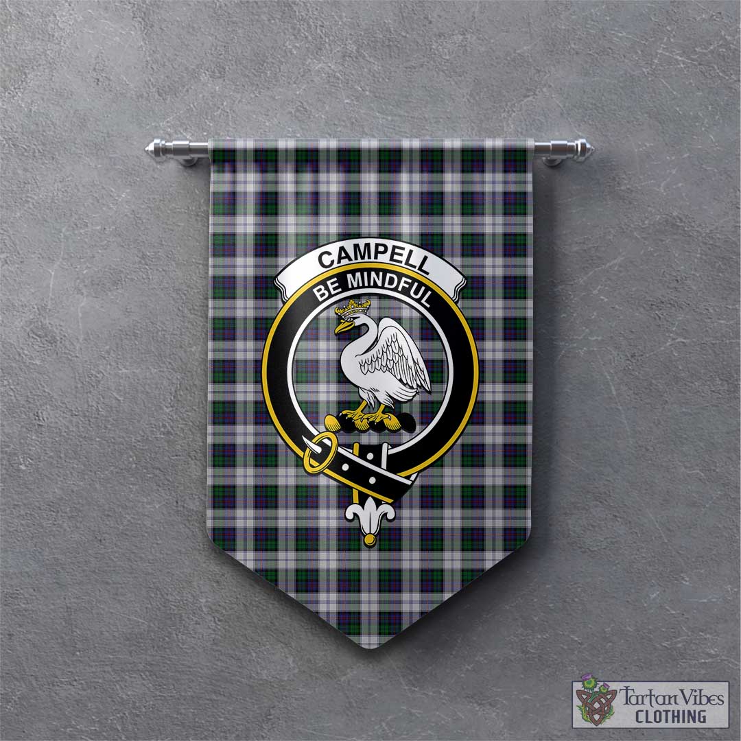 Tartan Vibes Clothing Campbell of Cawdor Dress Tartan Gonfalon, Tartan Banner with Family Crest