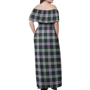 Campbell of Cawdor Dress Tartan Off Shoulder Long Dress