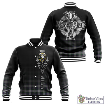 Campbell of Cawdor Dress Tartan Baseball Jacket Featuring Alba Gu Brath Family Crest Celtic Inspired