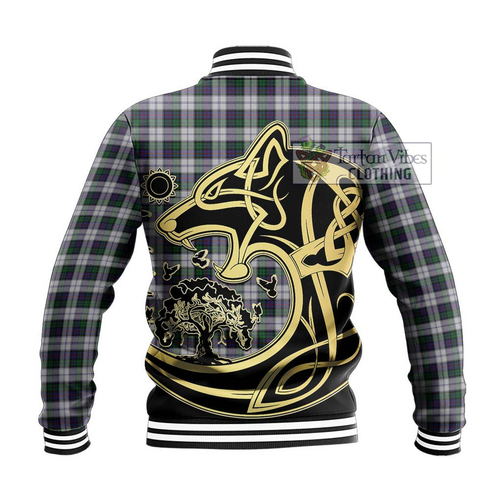 Campbell of Cawdor Dress Tartan Baseball Jacket with Family Crest Celtic Wolf Style - Tartan Vibes Clothing