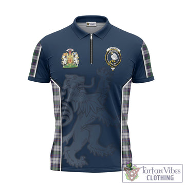 Campbell of Cawdor Dress Tartan Zipper Polo Shirt with Family Crest and Lion Rampant Vibes Sport Style