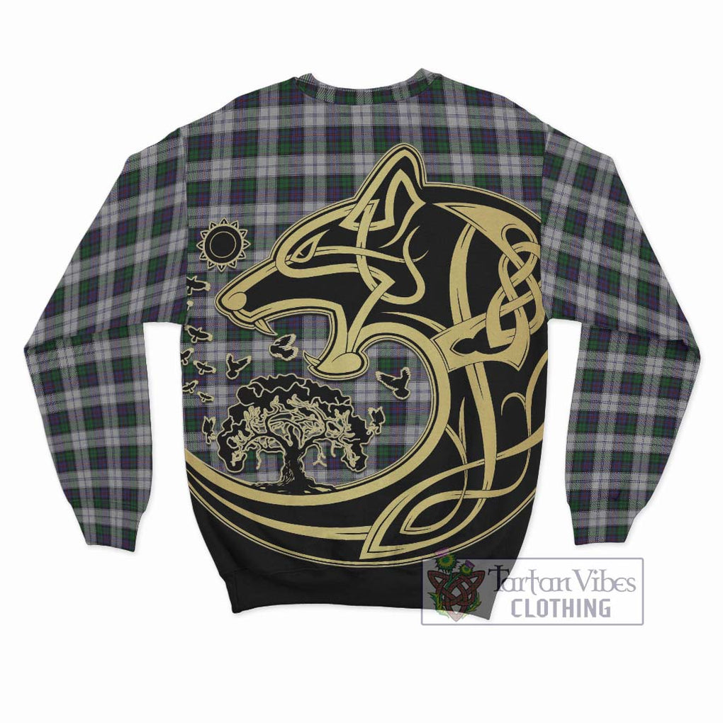 Campbell of Cawdor Dress Tartan Sweatshirt with Family Crest Celtic Wolf Style - Tartan Vibes Clothing