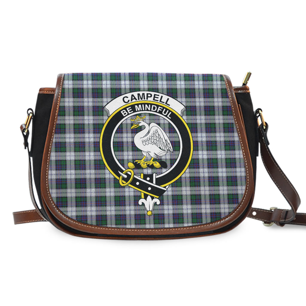 Campbell of Cawdor Dress Tartan Saddle Bag with Family Crest - Tartan Vibes Clothing