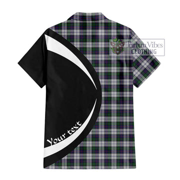 Campbell of Cawdor Dress Tartan Short Sleeve Button Up with Family Crest Circle Style