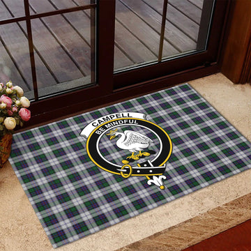 Campbell of Cawdor Dress Tartan Door Mat with Family Crest