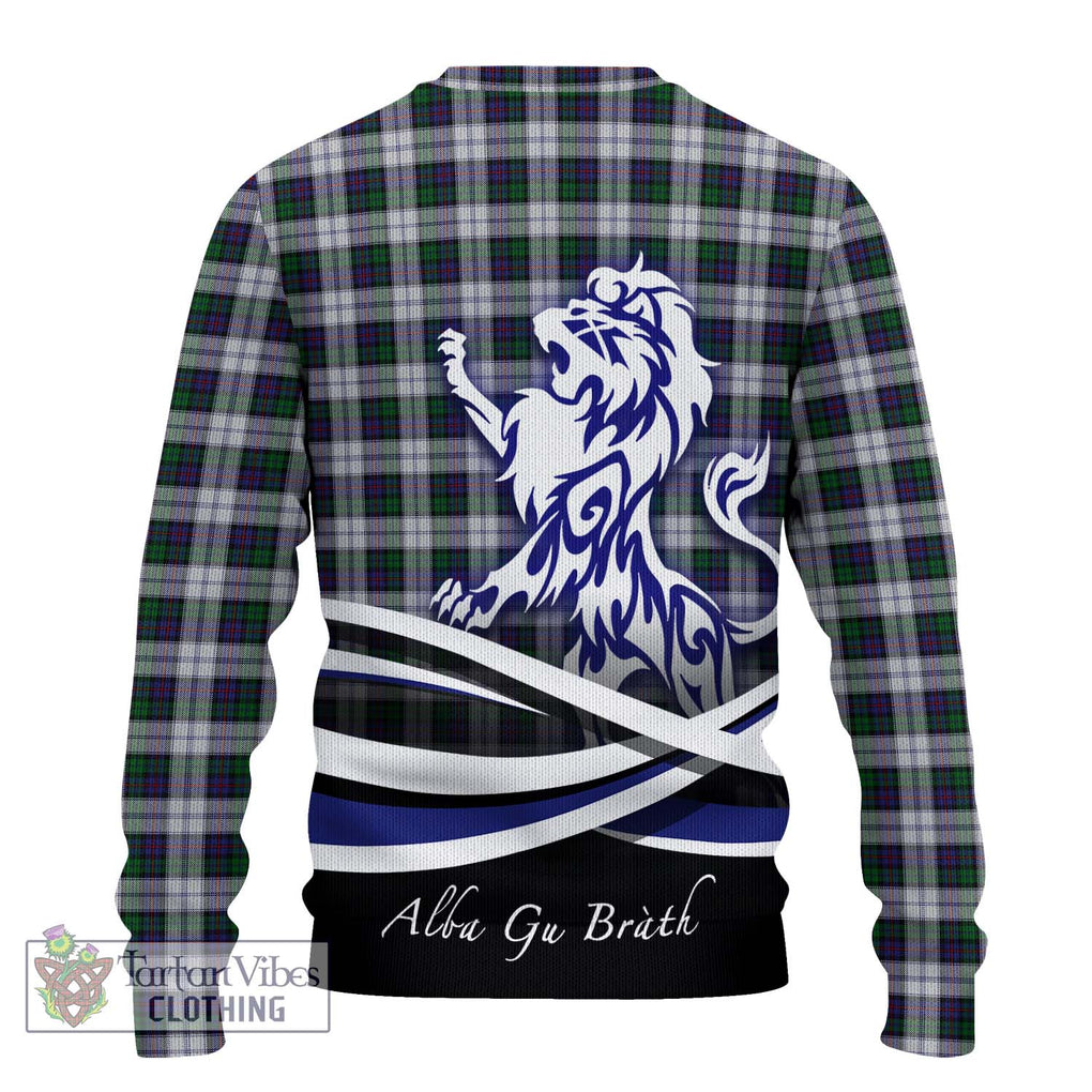 Campbell of Cawdor Dress Tartan Knitted Sweater with Alba Gu Brath Regal Lion Emblem - Tartanvibesclothing Shop