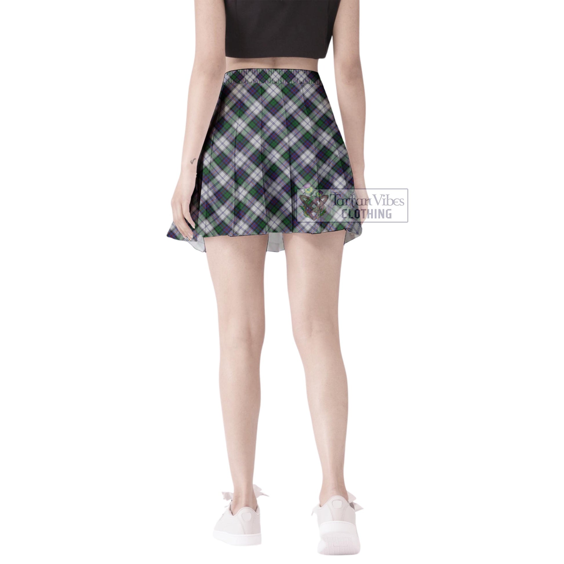 Tartan Vibes Clothing Campbell of Cawdor Dress Tartan Women's Plated Mini Skirt