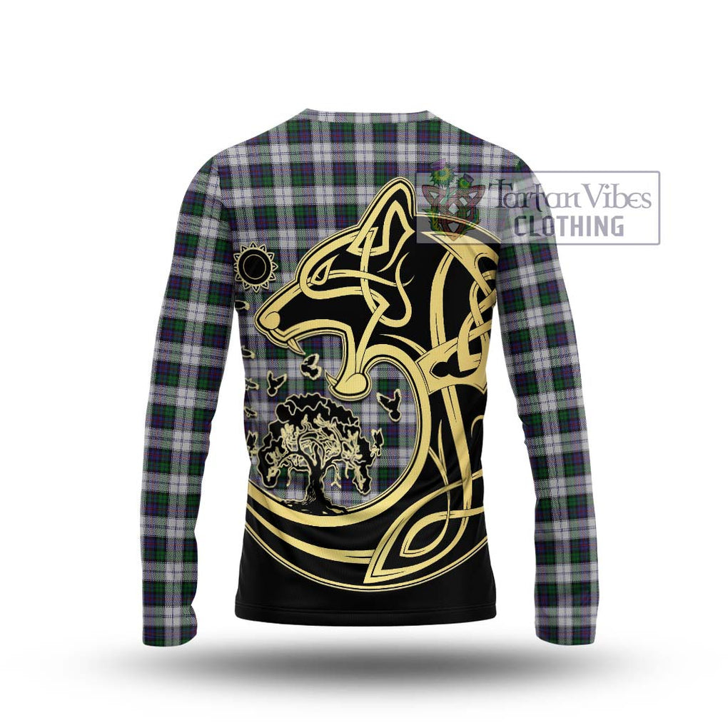 Campbell of Cawdor Dress Tartan Long Sleeve T-Shirt with Family Crest Celtic Wolf Style - Tartan Vibes Clothing