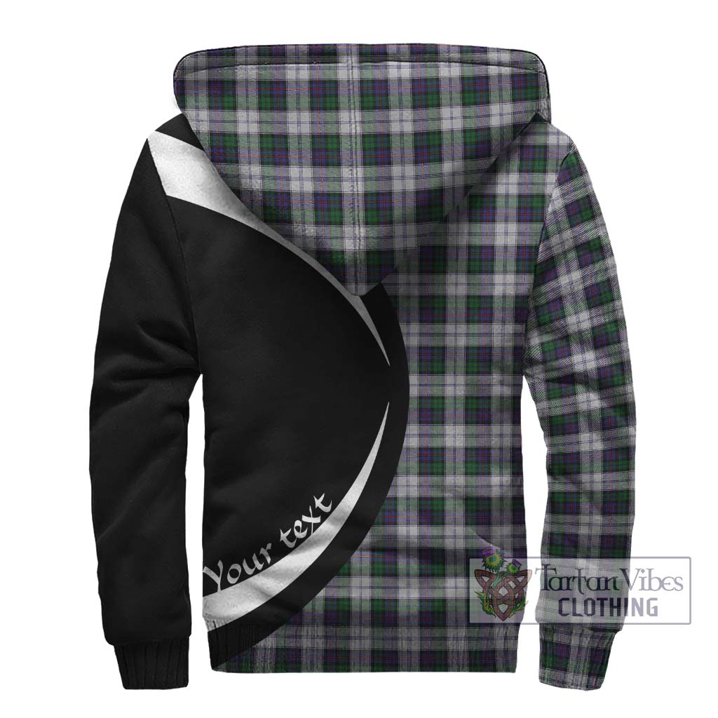 Campbell of Cawdor Dress Tartan Sherpa Hoodie with Family Crest Circle Style - Tartan Vibes Clothing