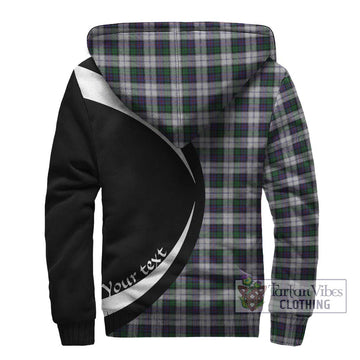 Campbell of Cawdor Dress Tartan Sherpa Hoodie with Family Crest Circle Style