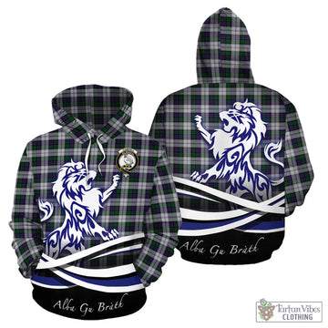 Campbell of Cawdor Dress Tartan Hoodie with Alba Gu Brath Regal Lion Emblem