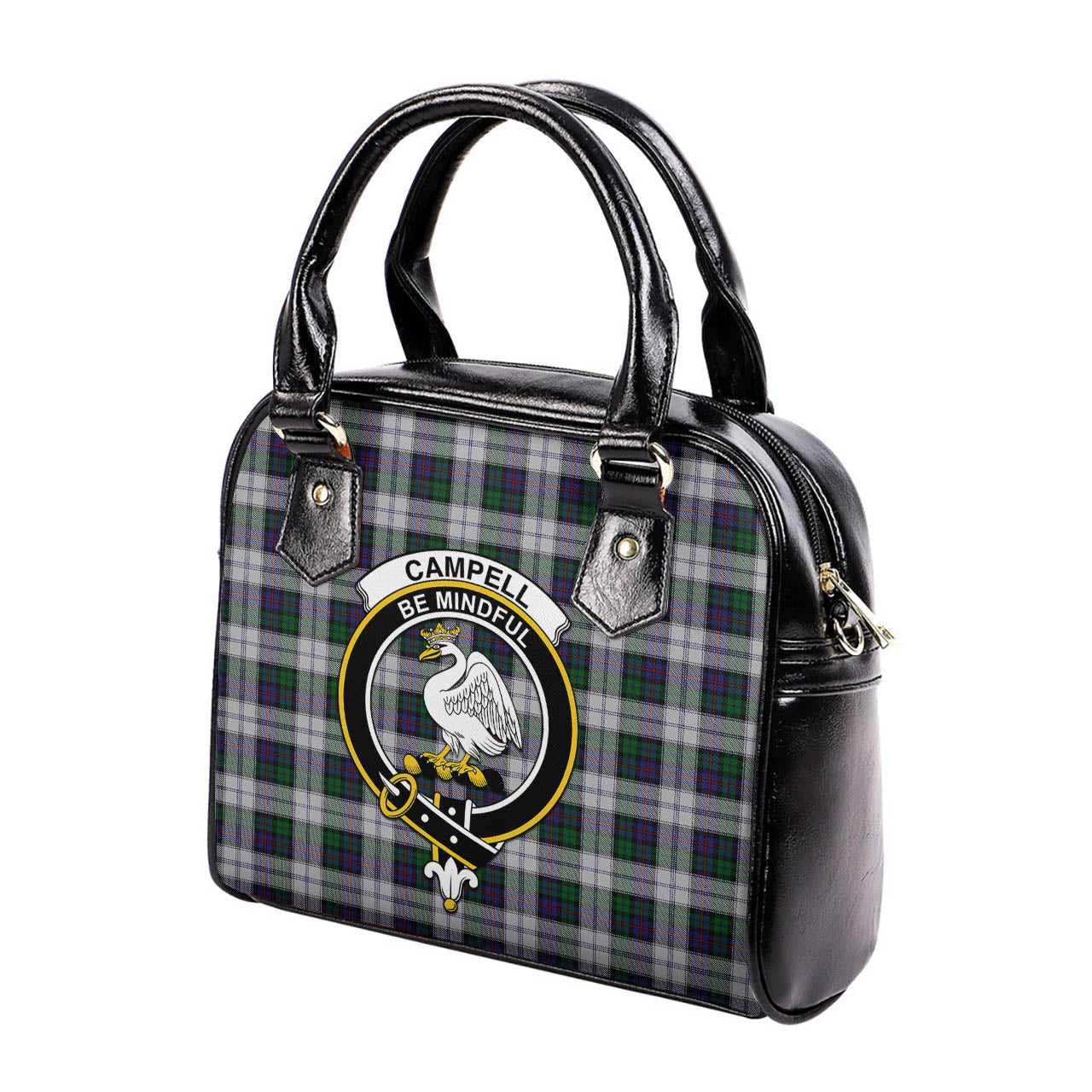 Campbell of Cawdor Dress Tartan Shoulder Handbags with Family Crest - Tartanvibesclothing