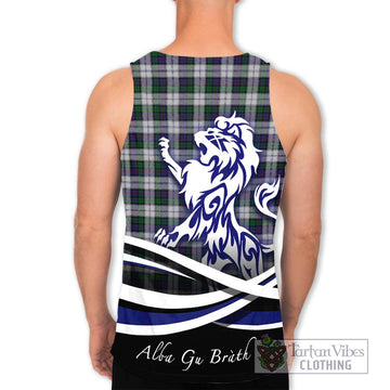 Campbell of Cawdor Dress Tartan Men's Tank Top with Alba Gu Brath Regal Lion Emblem