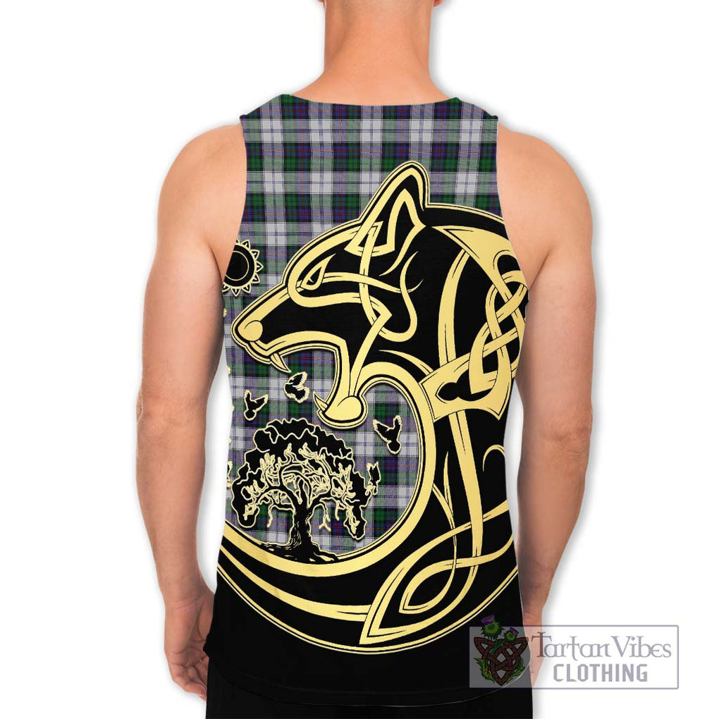 Campbell of Cawdor Dress Tartan Men's Tank Top with Family Crest Celtic Wolf Style - Tartan Vibes Clothing