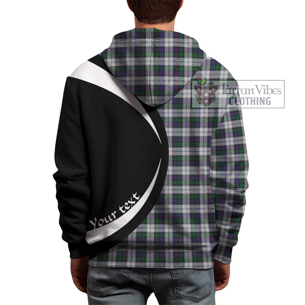 Tartan Vibes Clothing Campbell of Cawdor Dress Tartan Hoodie with Family Crest Circle Style