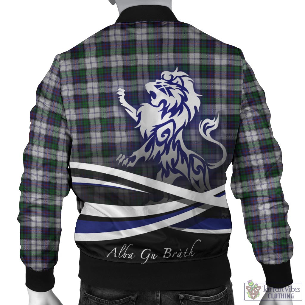 Tartan Vibes Clothing Campbell of Cawdor Dress Tartan Bomber Jacket with Alba Gu Brath Regal Lion Emblem