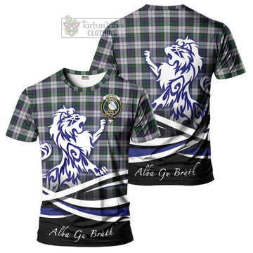 Campbell of Cawdor Dress Tartan Cotton T-shirt with Alba Gu Brath Regal Lion Emblem