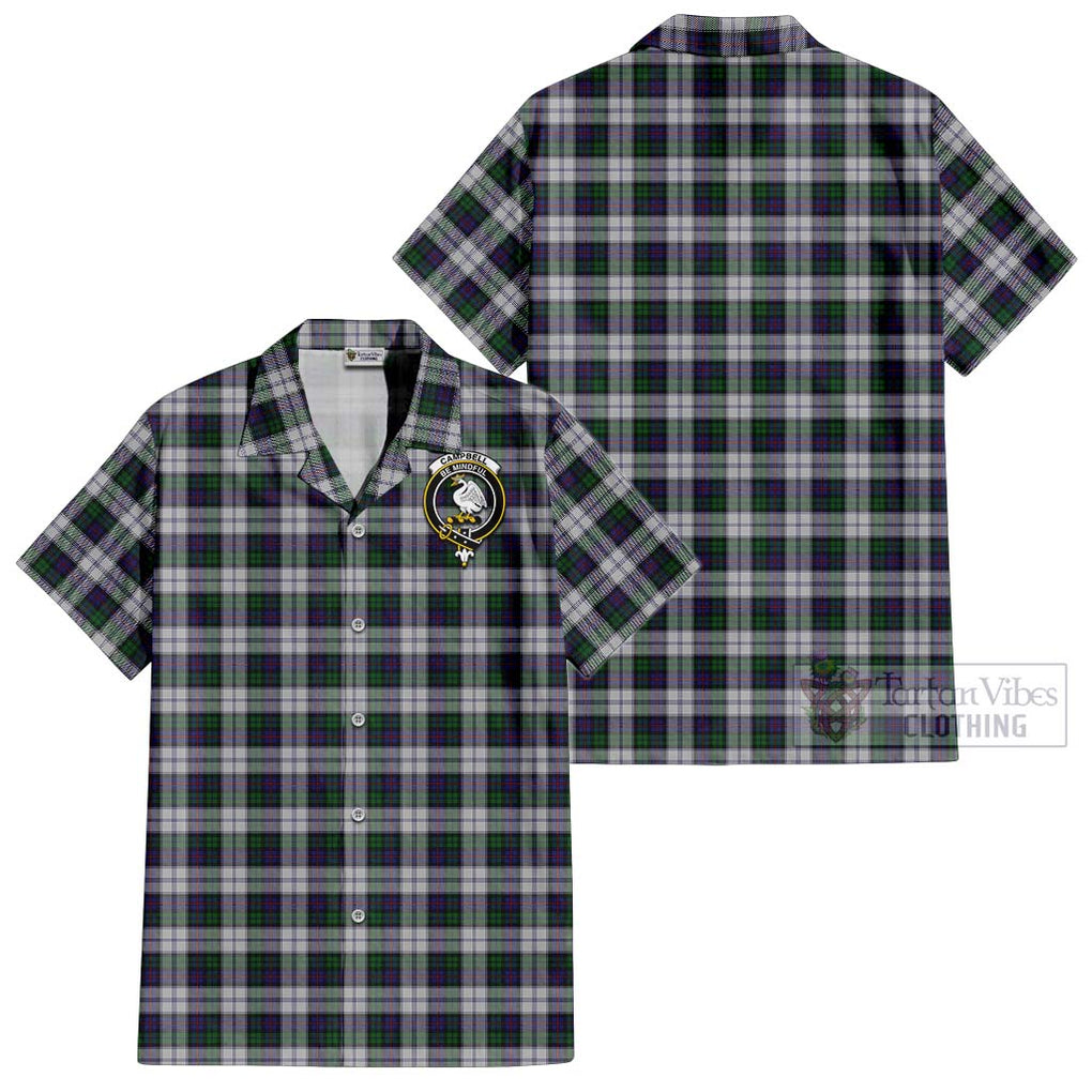 Campbell of Cawdor Dress Tartan Cotton Hawaiian Shirt with Family Crest Kid - Tartan Vibes Clothing