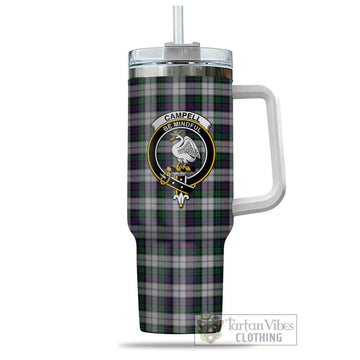 Campbell of Cawdor Dress Tartan Tumbler with Handle with Family Crest