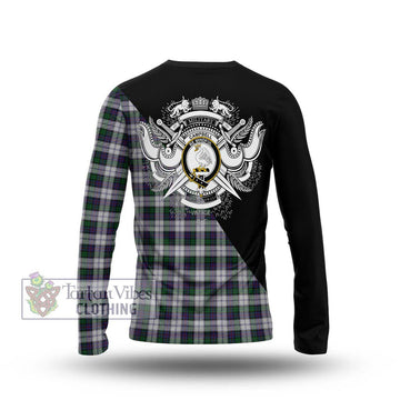 Campbell of Cawdor Dress Tartan Long Sleeve T-Shirt with Family Crest and Military Logo Style