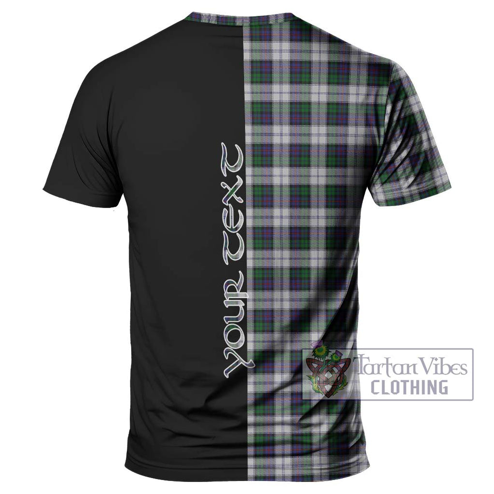 Campbell of Cawdor Dress Tartan T-Shirt with Family Crest and Half Of Me Style - Tartanvibesclothing Shop