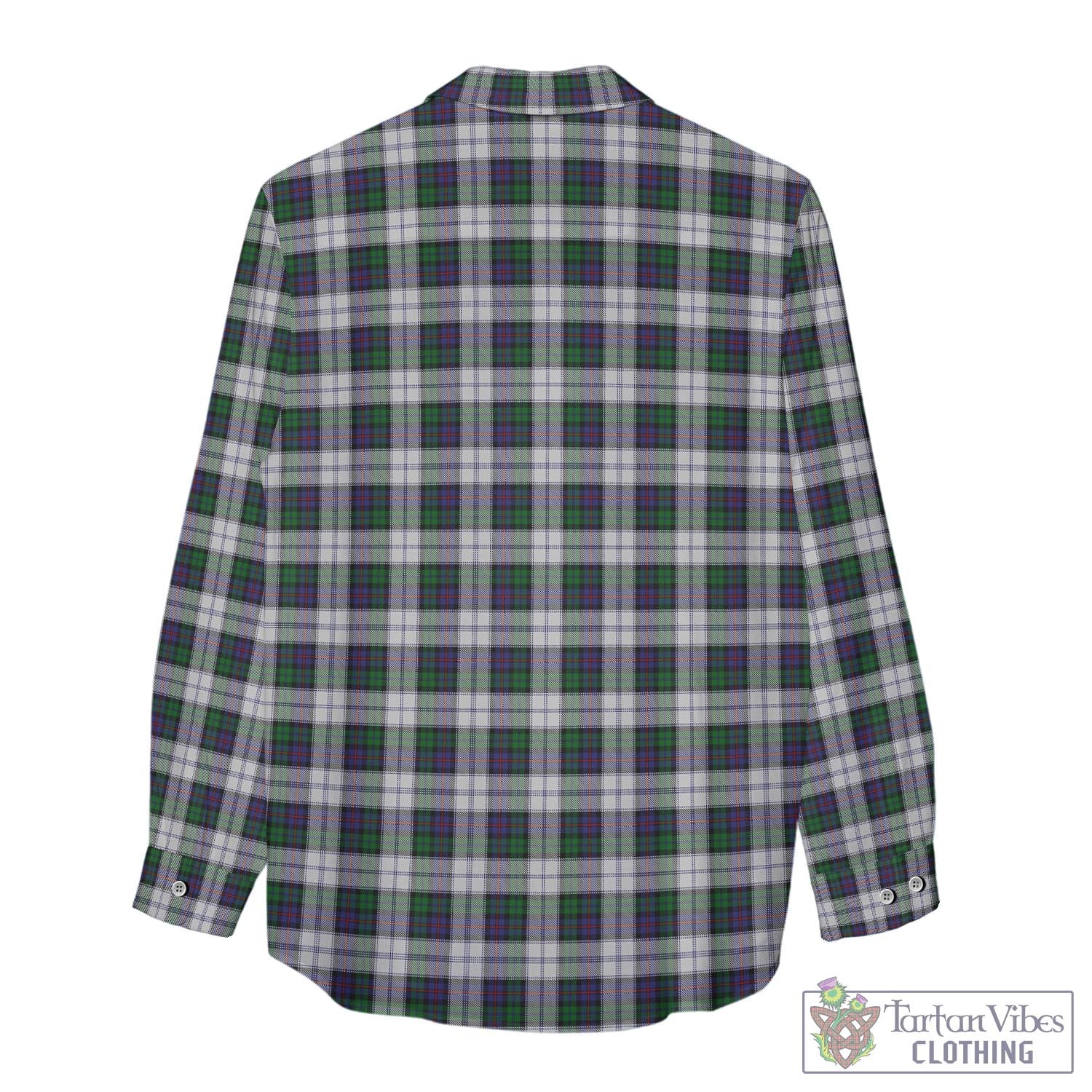 Tartan Vibes Clothing Campbell of Cawdor Dress Tartan Womens Casual Shirt with Family Crest