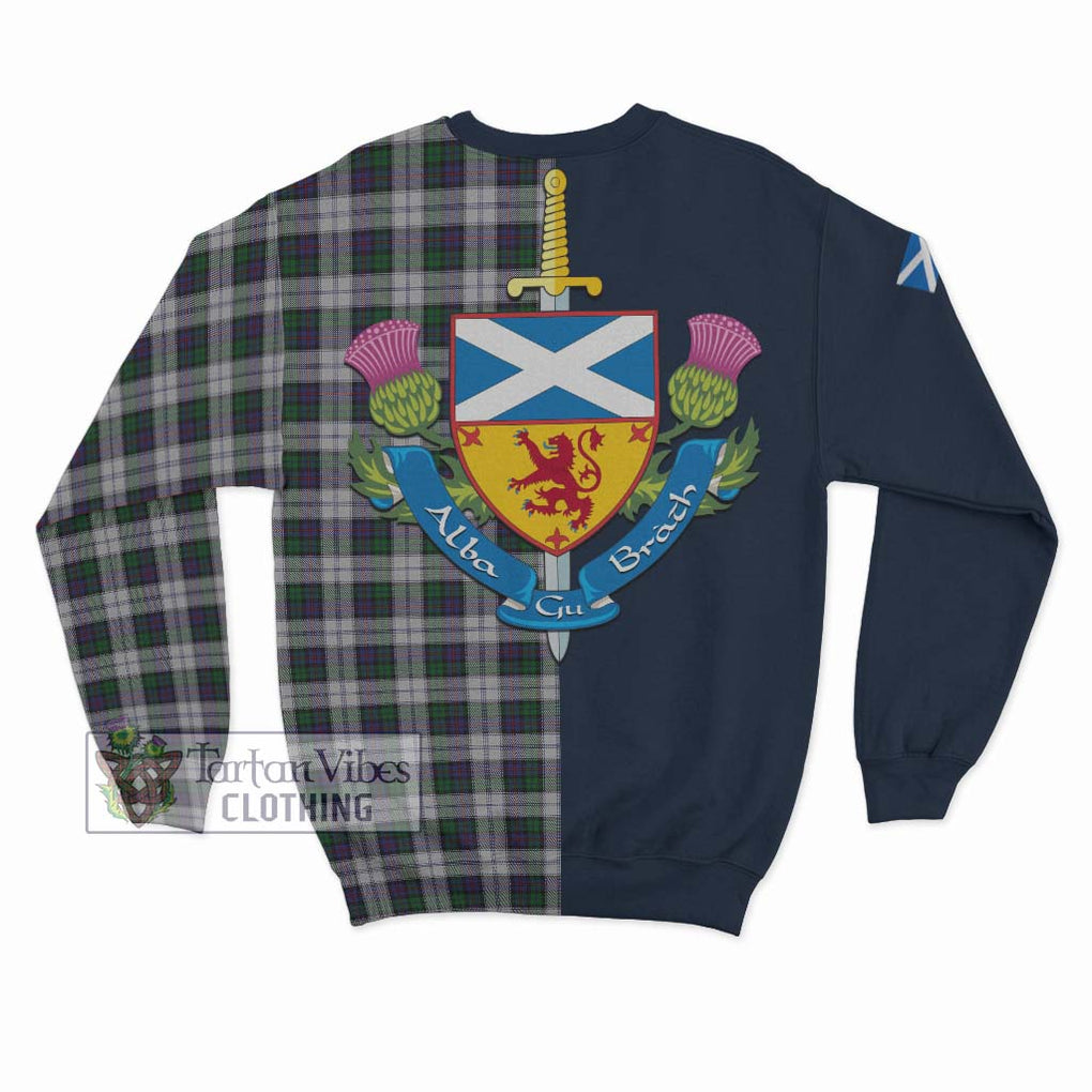 Tartan Vibes Clothing Campbell of Cawdor Dress Tartan Sweatshirt with Scottish Lion Royal Arm Half Style