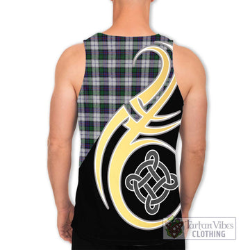 Campbell of Cawdor Dress Tartan Men's Tank Top with Family Crest and Celtic Symbol Style