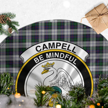 Campbell of Cawdor Dress Tartan Christmas Tree Skirt with Family Crest