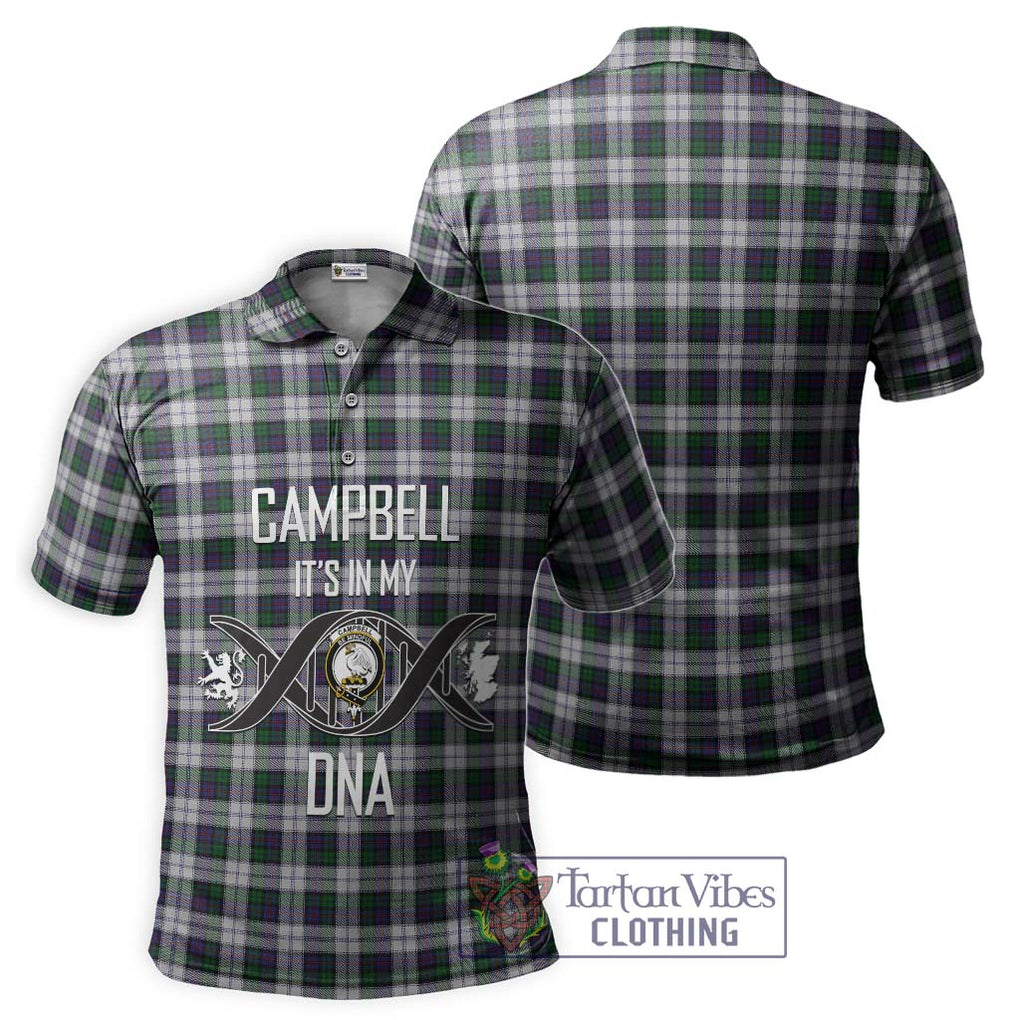 Campbell of Cawdor Dress Tartan Polo Shirt with Family Crest DNA In Me Style - Tartanvibesclothing Shop